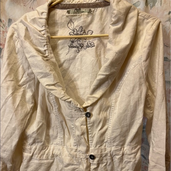 Linen/Cotton Blend Jacket - Picture 2 of 6